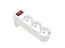 Schuko 3 plug power strip with single switch. Socket multiplier.