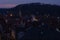 schwaebisch gmuend citylights at blue hour with deepblue sky