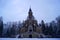 Schwarzenberg tomb, front view and stairway - winter time