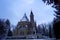 Schwarzenberg tomb, side view and stairway - winter time