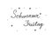 Schwarzer Freitag phrase handwritten with a calligraphy brush. Black Friday in german. Modern brush calligraphy. Isolated word