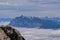 Schwarzkogel - Scenic view of mountain peak Schwarzkogel and Dobratsch in Karawanks mountains