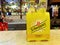 Schweppes Tonic Water, pack of four, on a bar counter