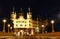 Schwerin Castle (Schweriner Schloss) at night, Germany