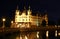 Schwerin Castle (Schweriner Schloss) at night, Germany