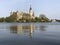 Schwerin Castle shines in the sunshine when the weather is fine