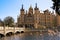 Schwerin Palace, or Schwerin Castle, palatial schloss on an island in the lake, romantic