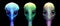Sci-fi 3d illustration, three aliens