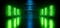 Sci Fi Alien Cyber Dark Stage Podium Hallway Room Corridor Green Lights On Stands Cables Glossy Concrete Floor Brick Stone