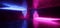 Sci Fi Blue Pink Purple Neon Futuristic Cyberpunk Glowing Retro Modern Vibrant Lights Laser Show Empty Stage Room Hall Reflective
