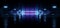 Sci Fi Futuristic Beam Flare Alien Spaceship Space Neon Glowing Laser  Concrete Cement Columns Vertical Purple Blue Light Vibrant