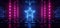Sci Fi Futuristic Electric Blue Purple Star Shape Glowing Background Laser Neon Lights Tunnel Corridor Space Alien Ship Dark Night
