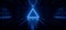 Sci Fi Futuristic Electric Blue Triangle Glowing Background Laser Neon Lights Tunnel Corridor Space Alien Ship Dark Night