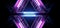 Sci FI Futuristic Elegant Alien Modern Hi Tech Neon Glowing Purple Pink Blue Triangle Metal Structure Corridor Tunnel Grunge