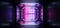 Sci Fi Futuristic Neon Purple Blue Lights Glowing Lasers Tunnel Room Underground Spaceship Dark Empty Grunge Concrete Reflective