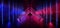 Sci Fi Futuristic Purple Blue Neon Laser Glowing Triangle Pylons Beams Retro Night Underground Stage Show Club Virtual Concrete