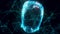 sci fi helmet hologram Close up