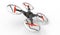 Sci-fi hi tech drone quadcopter with remote control