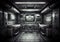 Sci-fi interior scene. A very modern vision of the interior of future spaceships equipped