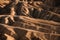 Sci-Fi Mars looking Rocky landscape background at Zabriskie Point, Death Valley NP, California.