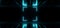 Sci Fi Neon Frame Rectangle Laser Blue Glowing Textured Floor Reflective Concrete Metallic Cyber Synth Cyberpunk Virtual Reality