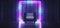 Sci Fi Neon Futuristic Club Seat Chair Lounge Room Glowing Rectangle Frame Blue Purple Gradient Vibrant Synth Wave Cyber Interior