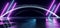Sci Fi Oval Lines Arc Spaceship Glowing Neon Purple Blue Futuristic Virtual Grunge Concrete Cement Reflective Dark Night Tunnel