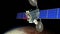 Sci-fi space laser weapon in orbit of Pluto