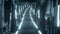 Sci-fi tunnel or spaceship corridor.