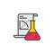 Science Application line icon, filled outline vector sign, linear colorful pictogram isolated on white.