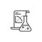 Science Application line icon, outline vector sign, linear pictogram isolated on white.