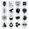 Science areas icons black