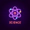 Science Atom Neon Label