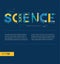 Science banner, typography and background