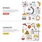 Science banner vector concepts in line style. Chemistry and Physics design elements, symbols, icons.