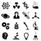 Science, biology, physics and chemistry icon set