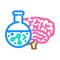 science brain color icon vector illustration