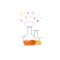 Science class, laboratory fun experiment icon and logo