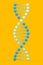 Science Concept. Blue DNA Molecule Spiral. 3d Rendering