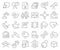 Science and education line icons collection. Thin outline icons pack. Vector illustration eps10