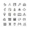 Science and education linear vector icons