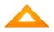 Science and education - Orange set square triangle isolated