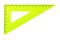 Science and education - Yellow set square triangle isolated