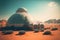 Science fiction base on Mars