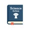 Science fiction book icon flat isolated vector