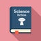 Science fiction book icon, flat style