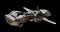 Science Fiction Interplanetary Gunship - Side Angled View