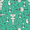 Science Fiction Spaceships Seamless Pattern.