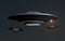 Science fiction UFO spaceships, 3d rendering