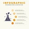 Science, Flask, Trees Solid Icon Infographics 5 Steps Presentation Background